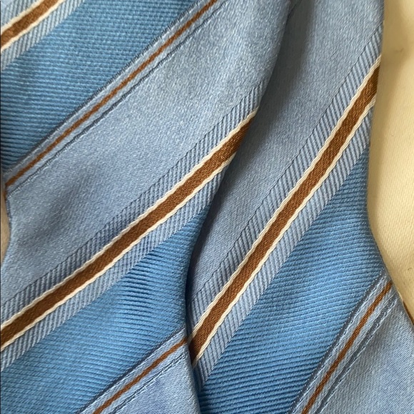 Nicole Miller striped bow tie blue and brown - Picture 5 of 5